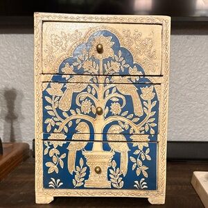 Blue and Cream Decorative Box